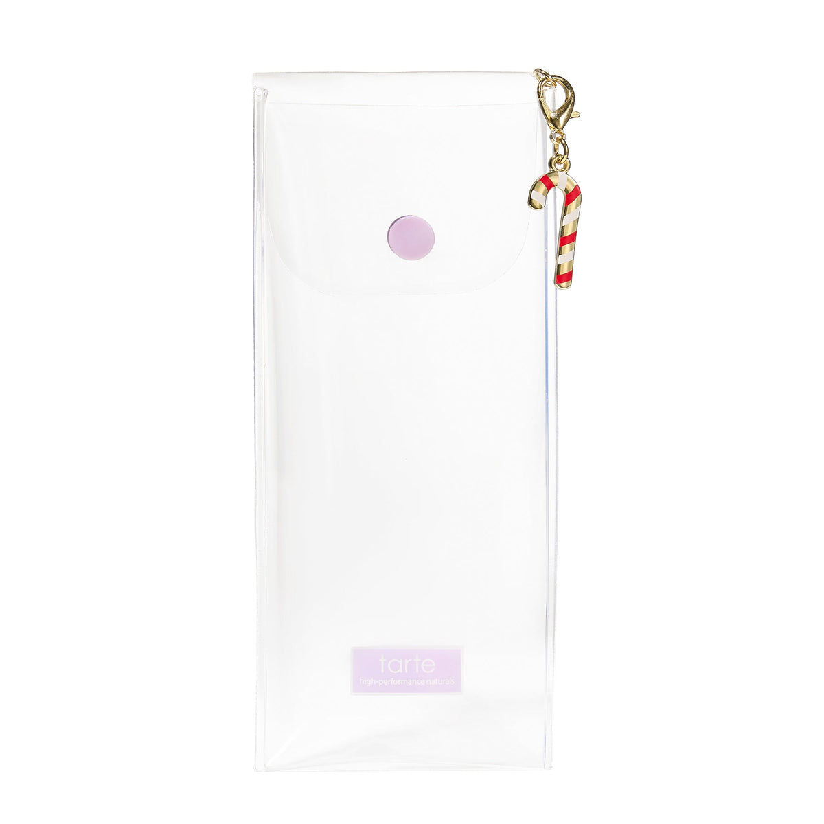 clear bag w/candy cane charm